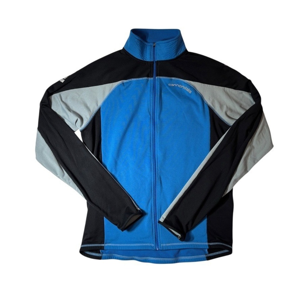 Cannondale Cycling Jacket Mens‎ Blue Gray Shell Full Zip XL